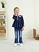 Renotemy 12-18 Months Baby Girl Clothes 2 Piece Fall Winter Outfits 1 Year Old Girls Clothing Set Navy Blue Ruffle Long Sleeve Pleated Tops Shirt Denim Bell Bottoms Jeans Flare Pants