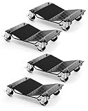 Wheel Dolly Set of 4, Car Moving Dolly 6000LBS Heavy-Duty Cart for Moving Cars, Trucks, Trailers, Motorcycles, and Boats, Black