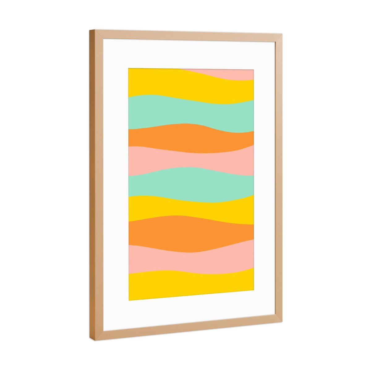 artboxONE Poster mit Rahmen Kupfer 45x30 cm Die Happy Bands von Uma Gokhale - gerahmtes Poster