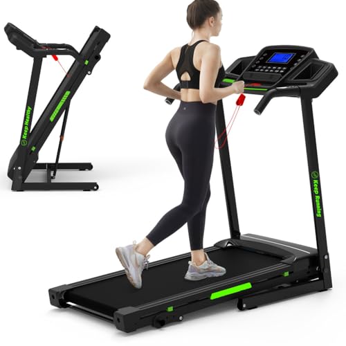 Image of 3.5HP Folding Treadmill with Incline, Heavy-Duty Treadmill for Home with 12 Programs, 0.5-8.5MPH Speed, 330 lbs Capacity, Compact Electric Running Machine with App Sync, Cup & Tablet Holder