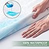 Premium Waterproof Mattress Protector Queen Size, Breathable Bed Cover 3D Air Fabric Cooling Mattress Pad Cover Smooth Soft Noiseless Washable, 8''-21'' Deep Pocket (White)