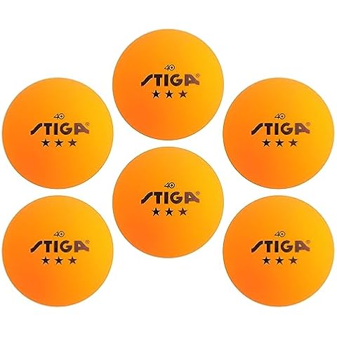 STIGA 6-Pack Orange 3 Star Table Tennis Balls Cover