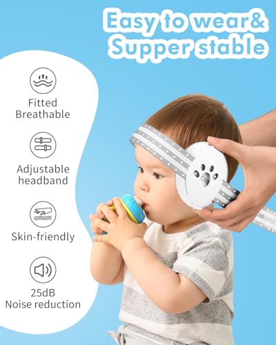 Image of Baby Ear Protection, Noise Cancelling Headphones for Babies, Noise Reduction Earmuffs for Infant and Toddlers up to 36 Months