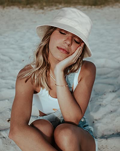 Bucket Hat For Women Summer Sun Hats Womens Mens Packable Cotton Beach Bucket Hats For Travelling (02 Beige, Medium) #TOP5