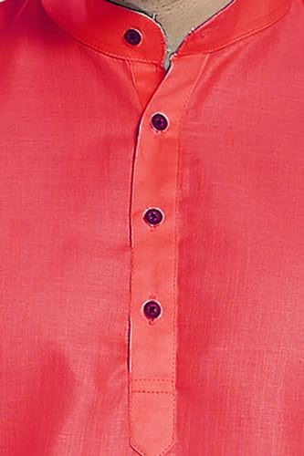 Image of DIVISIVE Men's Plain Cotton Blend Linen Slim Fit Kurta Pyjama Set