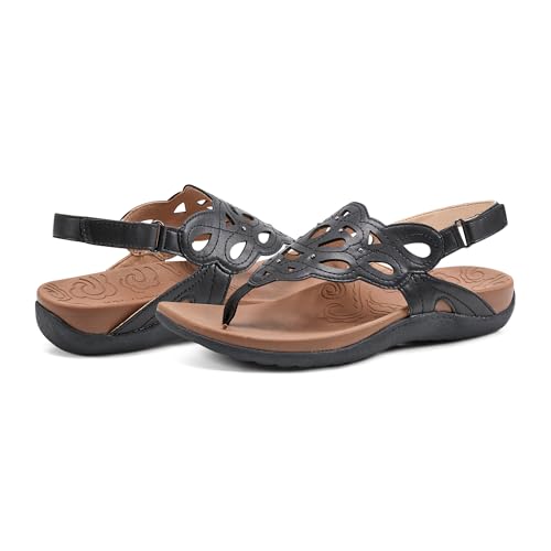 Rockport Women's Ridge Sling Sandal, Black, 6.5 M US