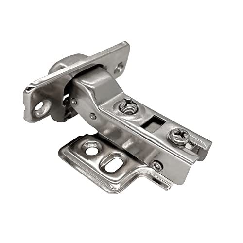 Vedurme 4 Hinges Half Overlay Silent Kitchen Bathrooms Cabinet Door Hinge Adjustable Nickel Plated Finish With Screws #TOP2