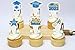 Graduation Cupcake Toppers 2022 Blue, 2022 Graduation Party Decorations Supplies, Class of 2022 Congrats Grad Cap Diploma Cupcake Picks for Graduation Party Decorations 2022 Blue and Gold - 40Pcs