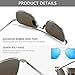 SUNGAIT Men's Military Style Polarized Pilot Aviator Sunglasses - Bayonet Temples (Silver Frame/Blue Mirrored Lens) SGT285YBL