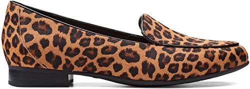 Image of Clarks womens Un Blush Ease flats shoes, Leopard Print, 8 US
