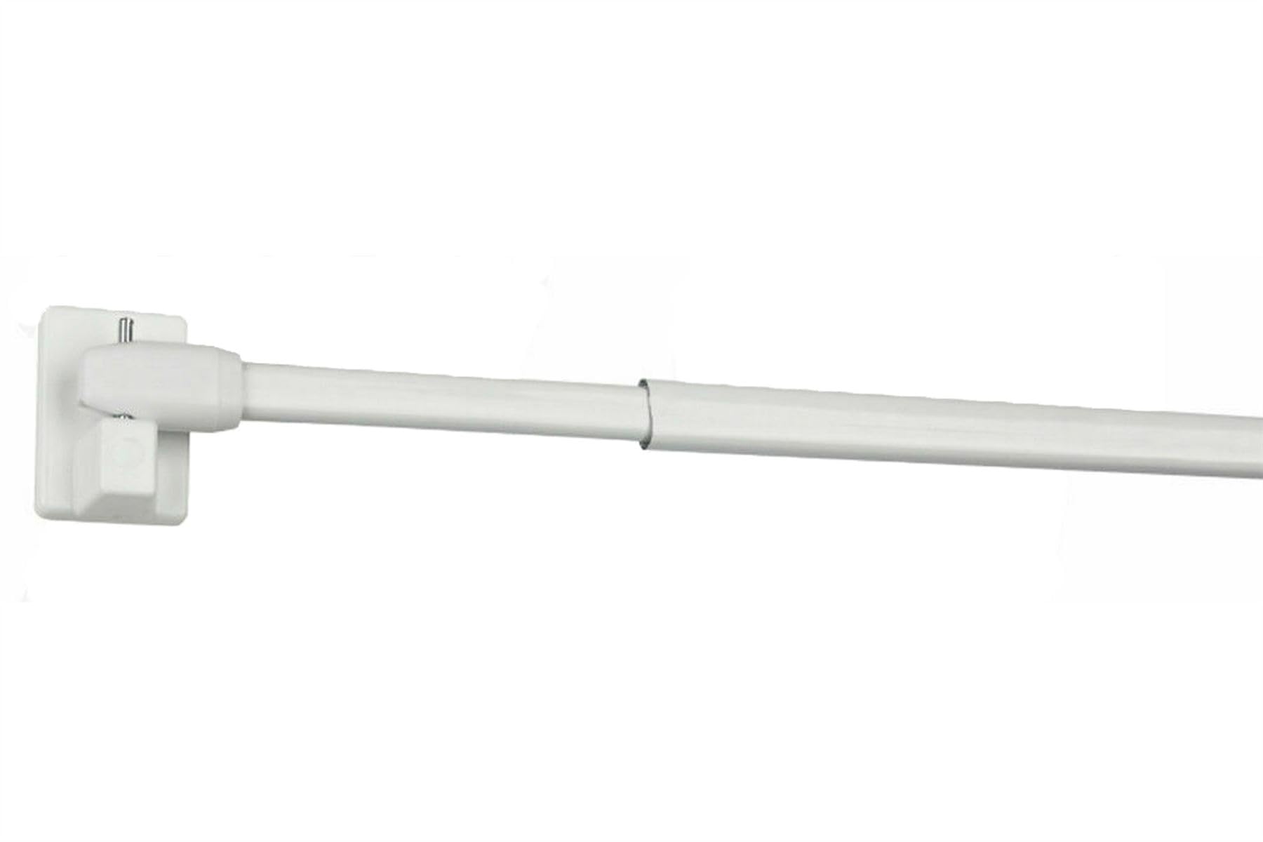Proper Tools Cafe Rod, Curtain Pole Extendable, Telescopic Metal Rod - 80-120 cm (31.49" - 47.24") - For Kitchen, Bathroom - White — image 1