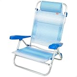 AKTIVE Silla playa plegable, Respaldo reclinable (62669)