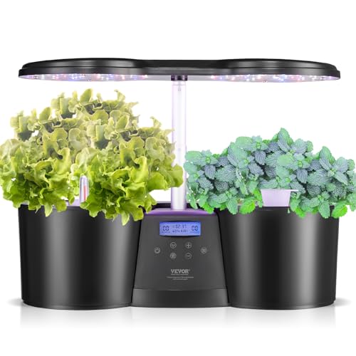 View of VEVOR Hydroponics Growing System, 12 Pods Indoor Growing System, Indoor ...