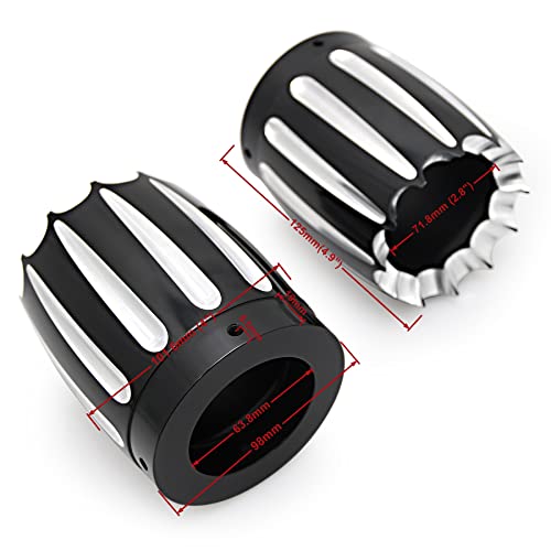 4" Tips End Caps Pipes Slotted For Harley Bagger Touring Road King Street Electra Glide 1986-2016 #TOP4