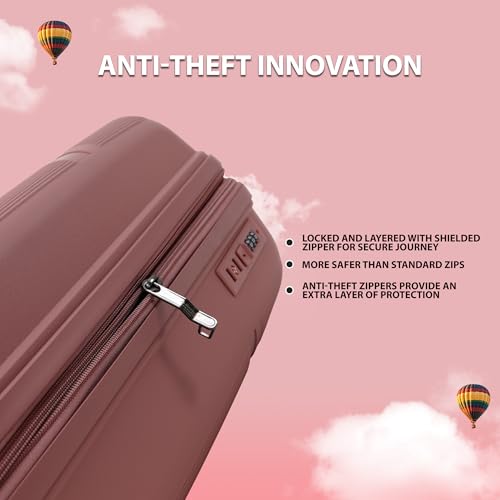 Image of Fly Luggage Trolley bag | Durable Polypropylene Hard Shell | Polypropylene, Lightweight Large Expandable Hardshell, 8 Disc Wheels, TSA Type Lock