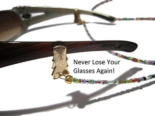 Eyeglass Chain for Women - Beaded 32 Colors Gold Clip - Glasses Chain - Eyeglass Strap - Eyewear Retainer - Sunglass Lanyard - Thumbnail 5