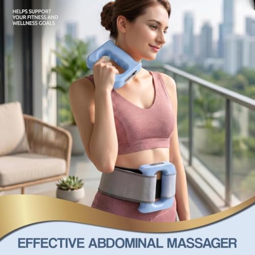 Image of Dealsure Electric Fascia Massage Ring | Rechargeable Deep Tissue Massager with 5 Speed Settings & 3 Modes | Belly Fat Burner Machine | Hands-Free Full Body Relaxation for Men & Women
