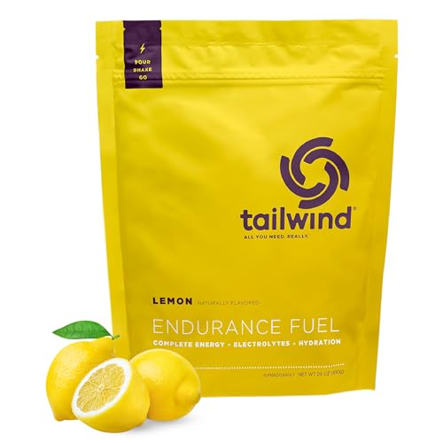 Tailwind Nutrition Endurance Fuel, Carbohydrate & Electrolyte Sports Drink Mix Powder, Gluten-Free, Vegan, Lemon, 30 Servings