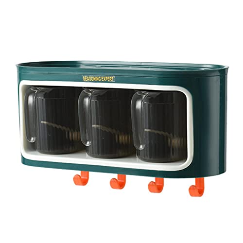 Caixa de especiarias autoadesiva,2/3 Grades Garrafas de Tempero Recipiente de Especiarias - Recipien
