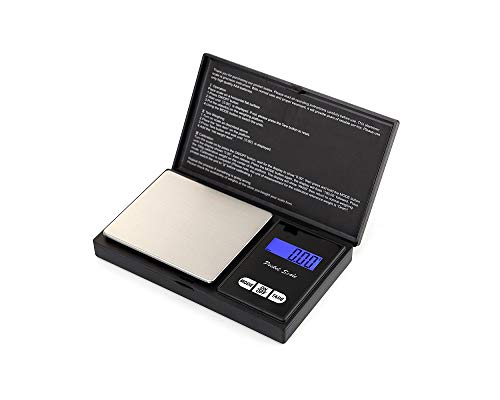Eidyer Digitale Pocket Schaal 500g ~ 0,01 g met Back-Lit LCD-scherm & Tarra-functie - Zwart