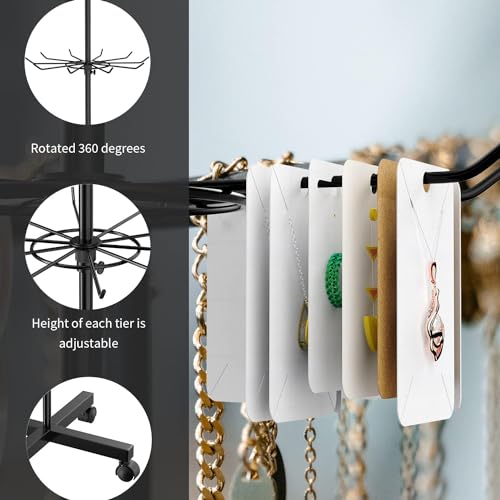 NEWFUN 7-stöckiges verkaufsständer multifunktionales Drehregal,Metall-Display-Regal,Geeignet Für Einzelhandelsgeschäfte Und Supermärkte, Zur Präsentation Von Hüten, Schals, Schmuck, Accessoires usw