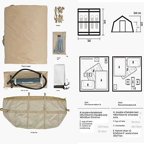 Carpa Inflable de Lujo Resistente y Portátil para Camping miniatura 7
