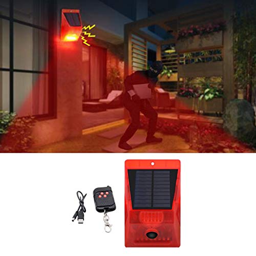 gazechimp Detector De Luz De Alarme Solar, Sensor De Movimento Infravermelho, Lâmpadas De Segurança