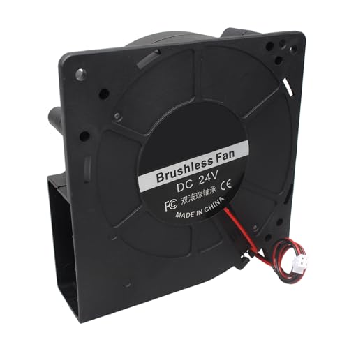 Jopto PWM Brushless Cooling Blower Fan 120x120x32mm 12032 DC 24V Dual Ball Bearing High Airflow With 2 Pin Terminal Comp
