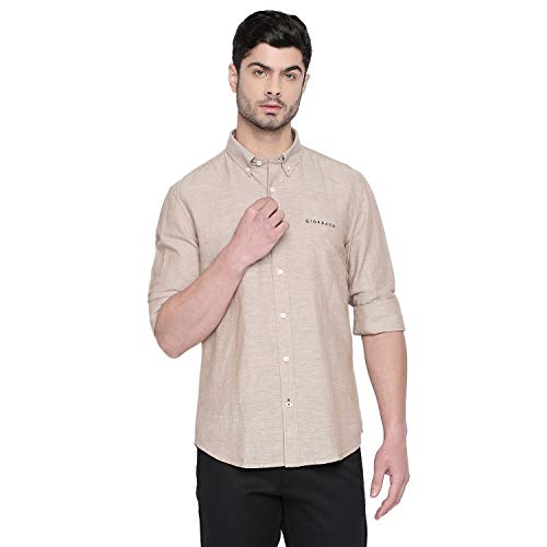 Image of Giordano Men's Solid Regular fit Casual Shirt