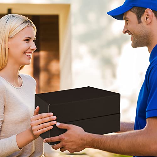 Poever Shipping Boxes 9x6x2 inches Black Small Mailing Boxes 25 Pack Cardboard Corrugated Box Mailers