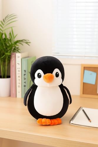 Image of NSA Penguin Soft Toy | Cute & Huggable Plush Stuffed Animal for Kids | Cuddly Cartoon Penguin Plush Doll | Soft Toy for Babys I Birthday Gift & Room Decor Toy (25 cm, Black & White)
