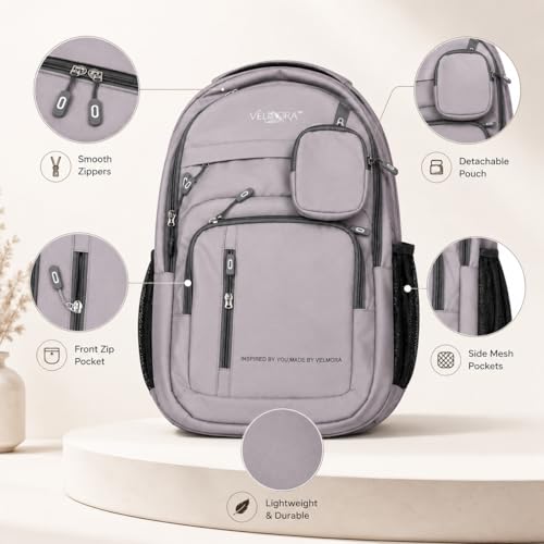 Image of MBW Korean Style Water Resistant 35L Laptop Backpack for Men & Women | Polyester Multi Compartments Bag with Side Pockets & Accessory Pouch | Travel Backpack for Office, College and School