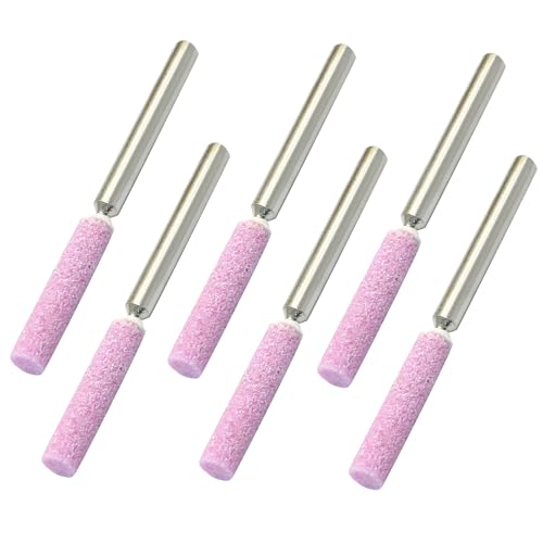 Coufce Pacote com 6 amoladores de motosserra de diamante de 1,5 cm, lixa de pedra de moagem de rebar