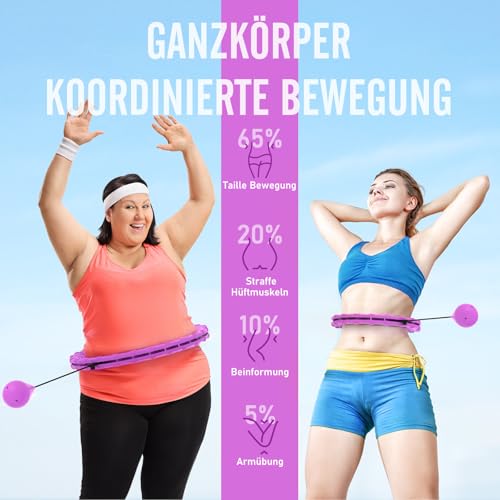 Hula hoop intelligent debutant pour affiner la taille 120 cm - 6