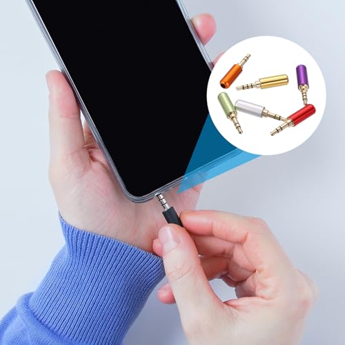QUARKZMAN Wymienne złącza 3,5 mm do naprawy, 3-biegunowe metalowe 3-biegunowe złącze męskie stereo do lutowania i kabla, srebrny odcień.