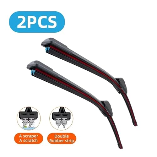 Limpiaparabrisas delantero de goma doble para Mitsubishi Outlander Pajero y RVR MK3 2
