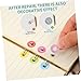Gadpiparty 12sheets Tear Resistant Page Reinforcement Stickers Adhesive Hole Protectors for Binders and Notebooks