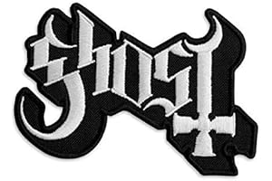 Ghost BC Band Logo Patch: Embroidered Iron-on Emblem for Bikers