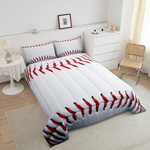 Image of Feelyou Baseball Comforter Set Twin Size Bedding Set for Kids Teens