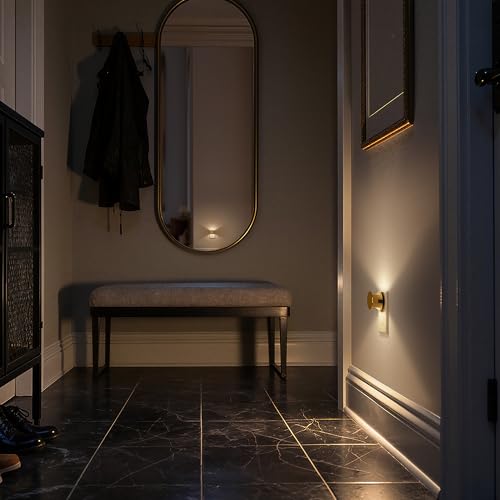 Image of Briignite Night Lights Plug into Wall [2 Pack], Dusk to Dawn Sensor Nightlight, Brightness Adjustable, 3000K Soft White, Dimmable Plug in Night Light for Bedroom, Hallway, Stairs, Kitchen