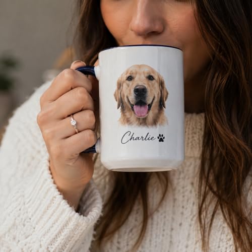 Large Coffee Mug 15 oz Custom Photo Text Personalized Ceramic Tea Cup Big - Image 3