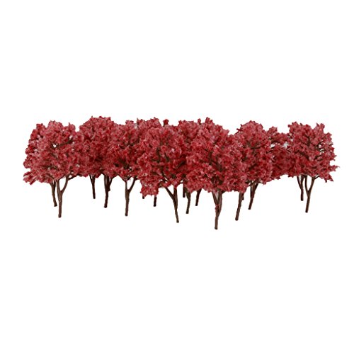 non-brand 20 Piezas Modelo árboles N Escala Diseño Calle Jardín Parque Paisaje Paisaje 1: 150# 08