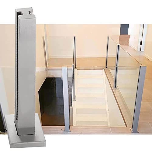 Poteau de balustrade en verre pour sécuriser une montée d'escalier moderne