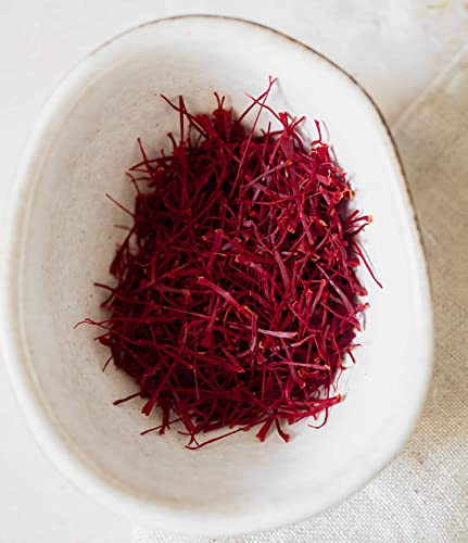 Organic Saffron - Banu Saffron Award Winning All Red Certified Organic Saffron Threads - 1 Gram (0.035 Ounce) #TOP3