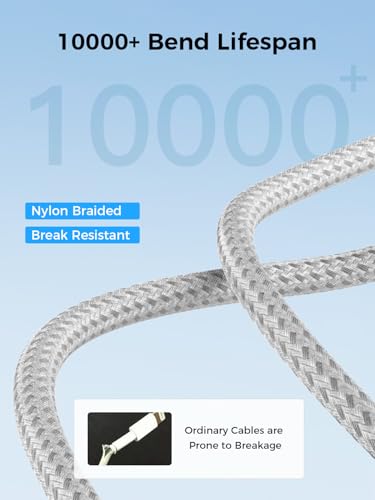 Cable de carga rápida certificado MFi OXAA con conectores de alta resistencia 6