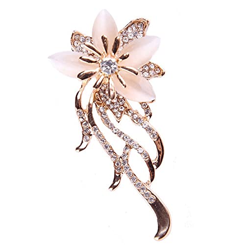 Broche de fleur de pierre et bijoux pour femme