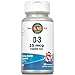KAL D-3 1000 IU Chewable Tablets, Peppermint, 200 Count