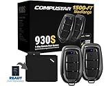 Compustar CS930-S All-in-One Remote Start Bundle - Two (1-Way), 3-Button Remotes G17 AM Water-Resistant Remotes 1,500-Ft. Max Range Keyless Entry Remote-Start-System