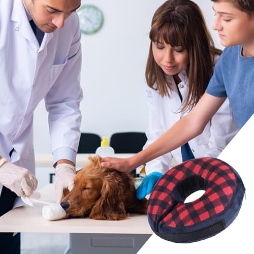 LearnLyrics Aufblasbares Kegelhalsband für Hunde, Donut- Kissen für Hunde | Weiches verstellbares Donut- Halsband für Hunde- Lecksicheres Hundehalsband | Schutzhalsband für Hunde-2