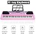 iMeshbean 61 Key Keyboard Piano,Electric Piano Keyboard with Stand for Beginners,Digital Music Keyboard with Microphone,Keyboard stand,Built-In Stereo Speakers